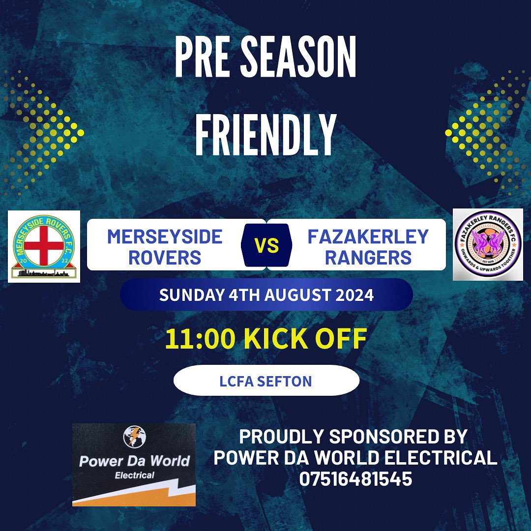 Match tomorrow at <a href="/LcfaSefton/">LCFA SEFTON</a> against <a href="/FazRangersATF/">Fazakerley Rangers A.T.F</a> good luck lads👊