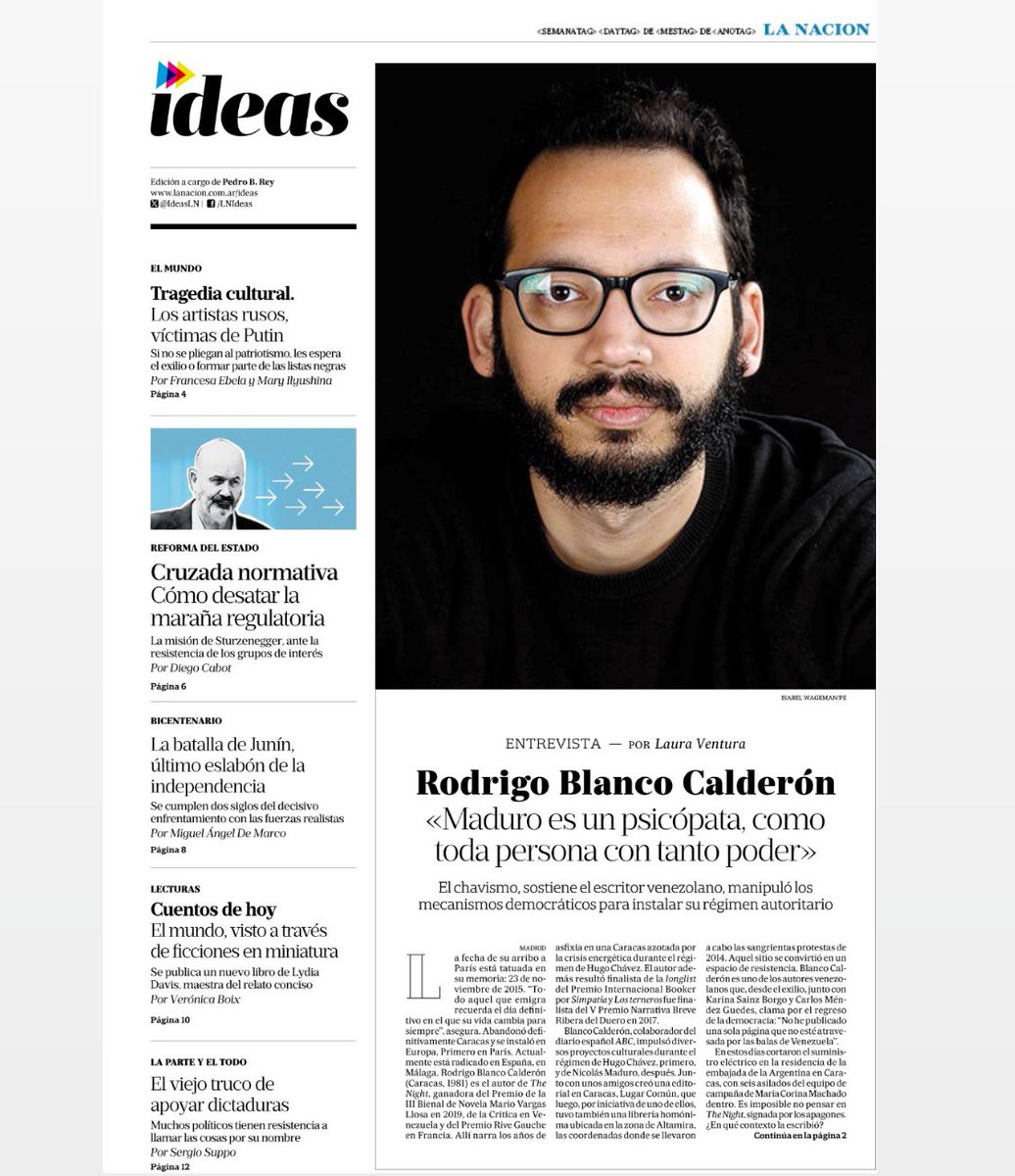 #TAPADELASEMANA 
Todas las notas en lanacion.com.ar/ideas #NotaDeTapa: <a href="/atajoslargos/">Rodrigo Blanco Calderón</a> por <a href="/soylauventura/">Laura Ventura</a>