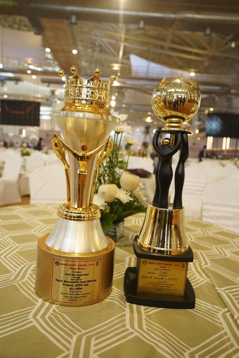 🎉Exciting news! NTPC-TSMPL’s Pakri Barwadih Coal Mine Project earned 3rd place at MSA 2024 in the Coal Aboveground Large Category! 🏆 Plus, we’re the Best Exhibitor in Coal Pan India! Huge thanks to Mr. Sanjay Khator and our amazing team. 🙌 #MSA #NTPC #MiningExcellence #Safety