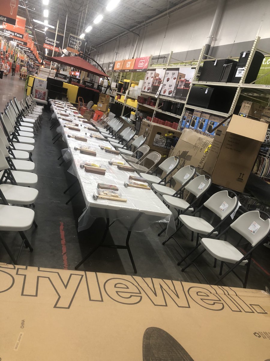 deshell1957's tweet image. Good morning Home Depot family and friends. We’re ready for the children’s workshop today from 9am-12noon. The first Saturday of every month from 9am-12noon. All are always welcome. @marcusmccollum @PhelpsFahimah @SeanMorris12 @linetterubio3 @sherryannvando1 @DHRMgregorio