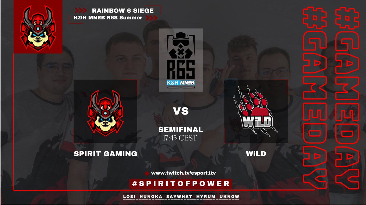 Since the group stage is over, we are hopping into the Semi's! 🥳

Today, few hours later we'll play against <a href="/wildmultigaming/">WiLD MultiGaming</a> at 17:45❗The stakes are high, but we will do everything we can to win this match.

See you here: twitch.tv/esport1tv. 👀