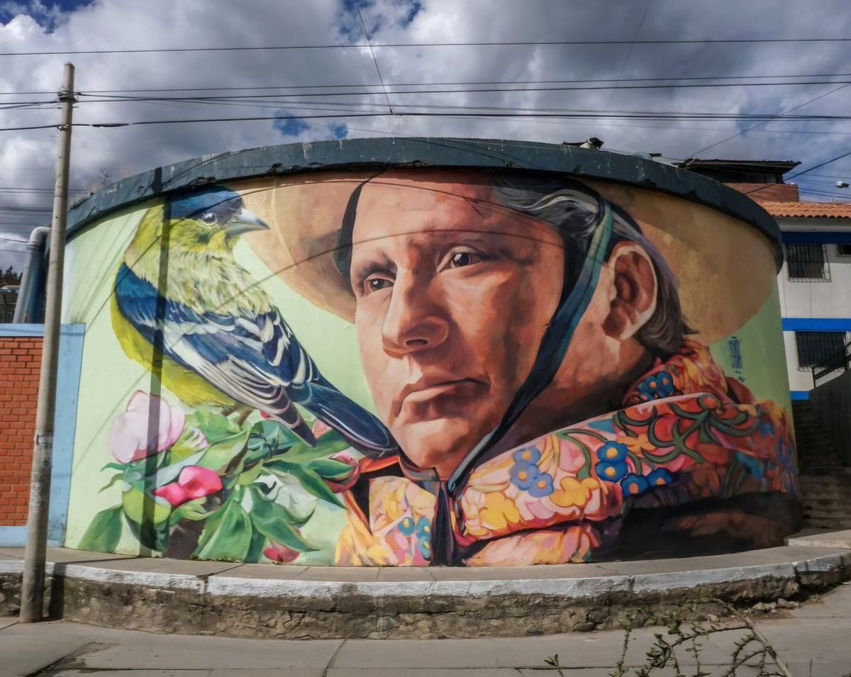MolinaStreetArt's tweet photo. 'Jilguero del Huascarán' by Peruvian Henry Chram in Huaraz, Peru (2023) #henrychram #streetart #lamolinastreetart | photo via artist mysl .nl/YZfRo https://t.co/qJTC2CDIUw