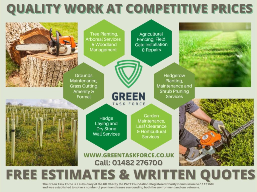 Did you know that our 'veterans' team are available to undertake a multitude of tasks - have a look at some of our skills and shout out if you are looking for a quick efficient and reliable service. 

📲 greentaskforce.co.uk