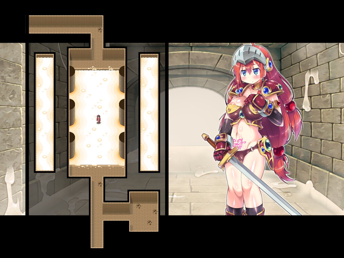 エロトラップダンジョン、ビキニアーマー、精液プール、何も怒らないわけもなく・・・ 