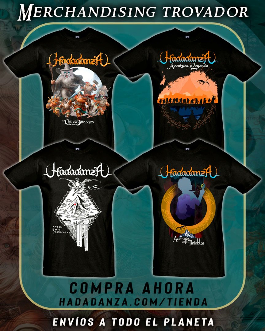 hadadanzaofc's tweet photo. 🔥MERCHAND TROVADOR🔥
Seguro tienes una (o todas) de estas nuevas camisetas trovadoras. ¿¡Aún no!? ¡Consiguelas YA!
¡Ayúdanos a contagiar la aventura y el Folk Metal con nuestra ropa!
✨Entra aquí 👇
🔗https://t.co/S4X2jOxEl1
#hadadanza #aventurayleyenda #tiendaonline #merchand https://t.co/VjZgtM2Jza