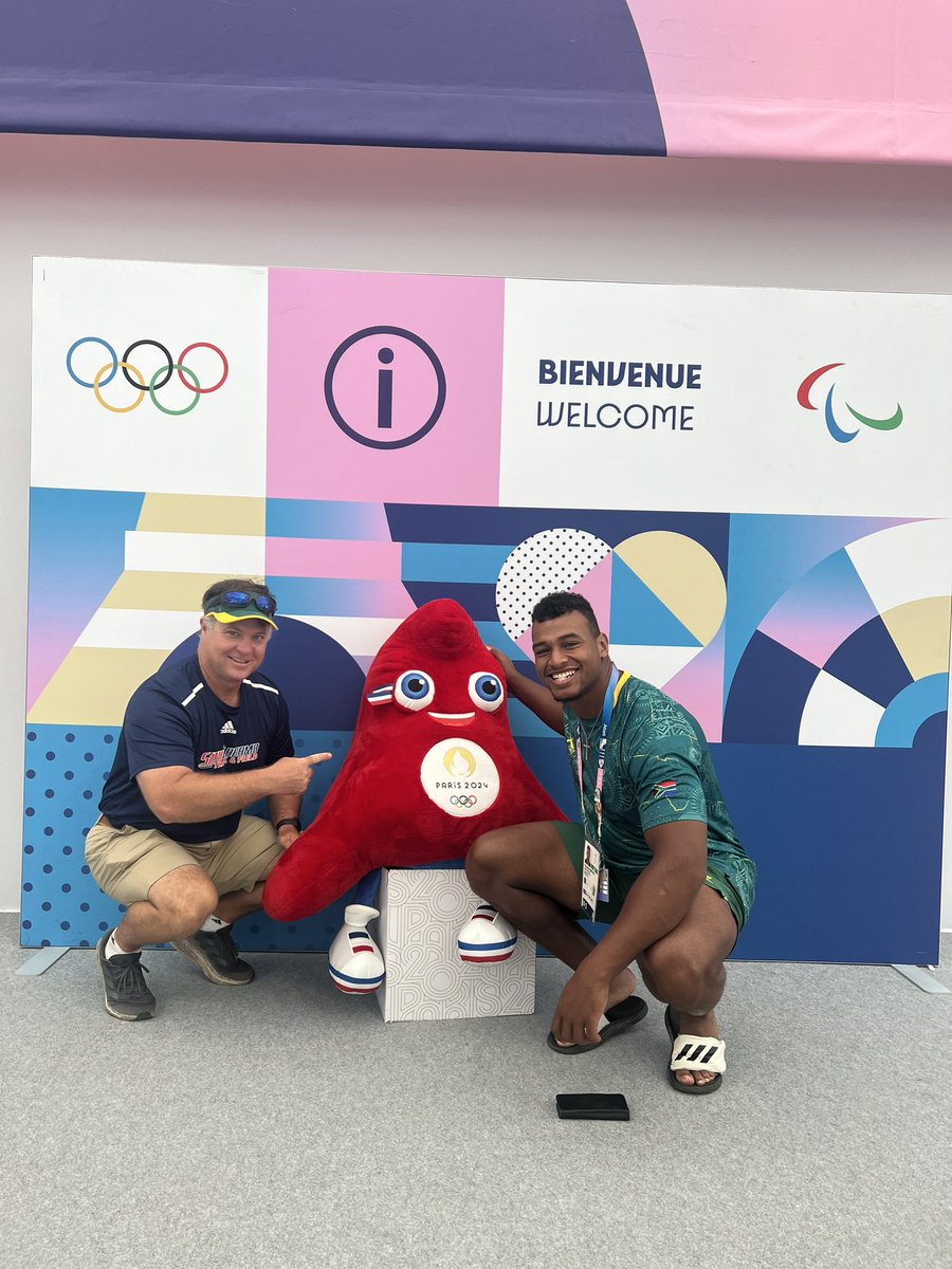 SouthAlabamaTXC's tweet photo. Francois in the Olympic Village! https://t.co/ZVkPkrJRaY