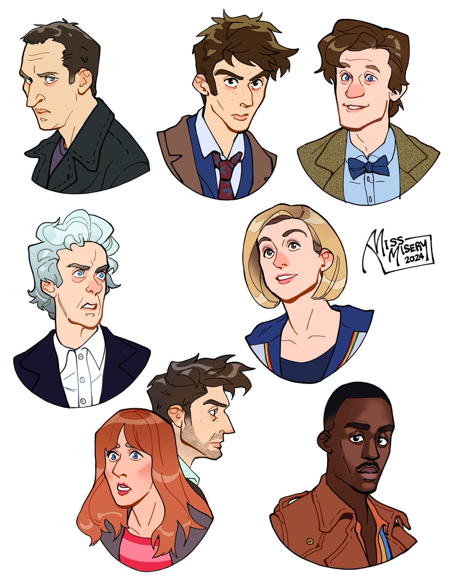 I drew all the Doctors! hehe

#DoctorWho