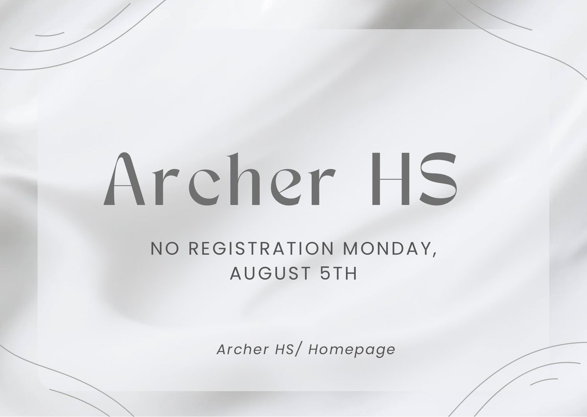 📢 **Registration Update** 📢  

Please be advised that registration will be unavailable on **Monday, August 5th**, as our faculty will be participating in First Day of School activities.  

Registration will resume on **Tuesday, August 6th, from 7:30 AM to 10:30 AM**.