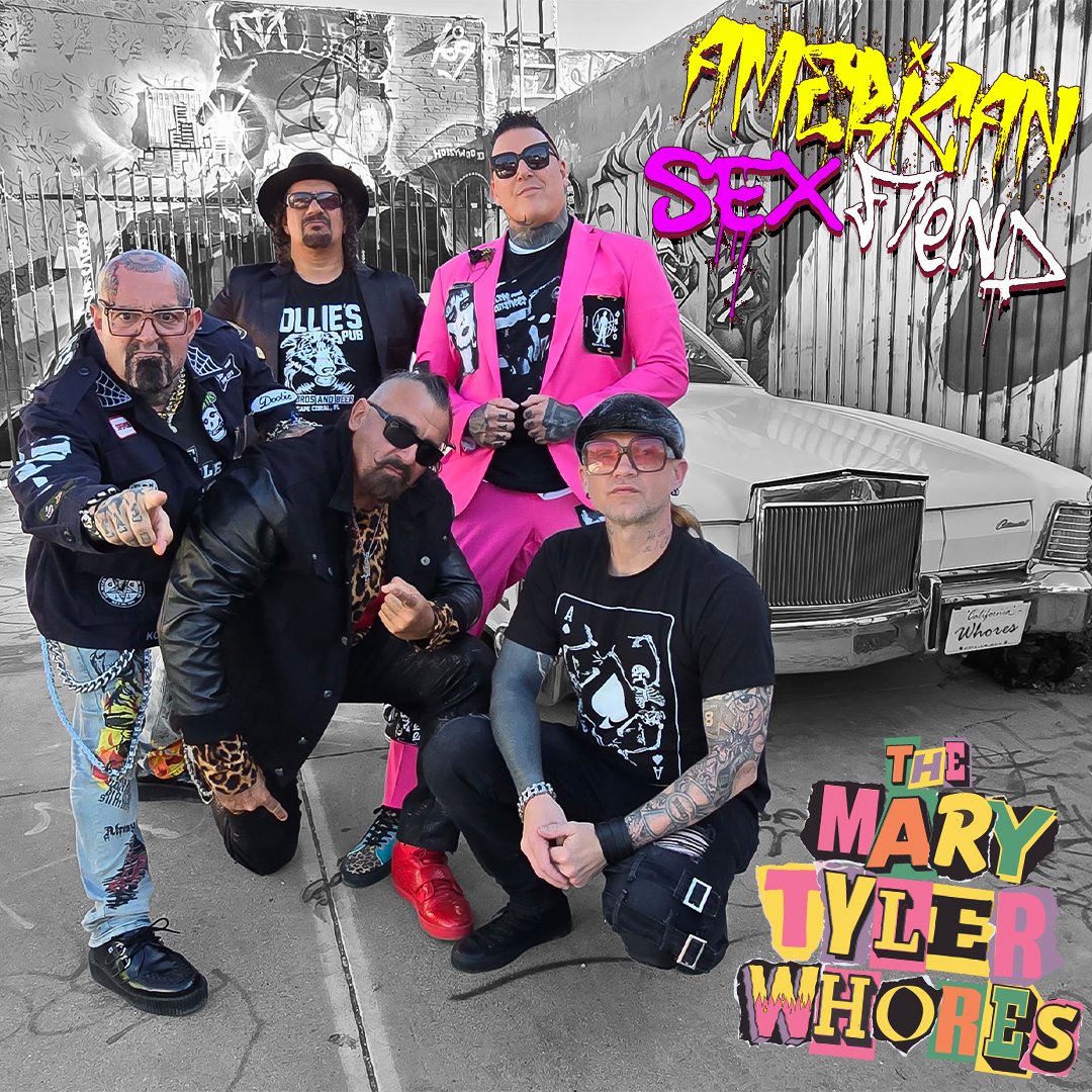 We have a new brutal single &amp; video coming out called "AMERICAN SEX FIEND" on Golden Robot Records August 16th. Prepare yourself for an unapologetic journey into the raw, gritty world of The Mary Tyler Whores.

Pre-save in the link!
orcd.co/american-sex-f…
themarytylerwhores.com