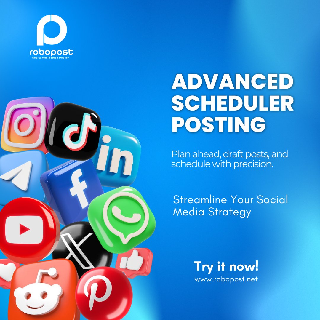 robopostnet's tweet image. 🚀✨ Save time, boost engagement, and streamline your content management with our all-in-one Social Media platform. 🌟💪📈

#Robopost #SocialMediaManagement #AutoPoster #ContentScheduler #DigitalMarketing #BoostEngagement #MarketingTools #TimeSaver
