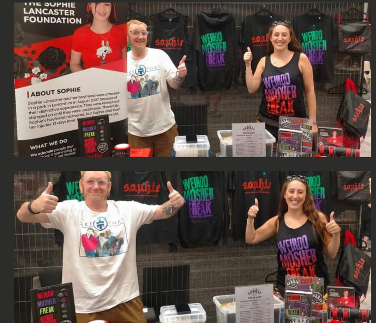 S.O.P.H.I.E (@sophie_charity) on Twitter photo All set up and ready to meet you 💚💙💜 come and find Luisa and Brian in the Arts & Craft area at the top of the escalator 🖤 <a href="/RebellionPunk/">Rebellion Punk</a> ❤️
#punk #wearesophie All set up and ready to meet you 💚💙💜 come and find Luisa and Brian in the Arts & Craft area at the top of the escalator 🖤 <a href="/RebellionPunk/">Rebellion Punk</a> ❤️
#punk #wearesophie