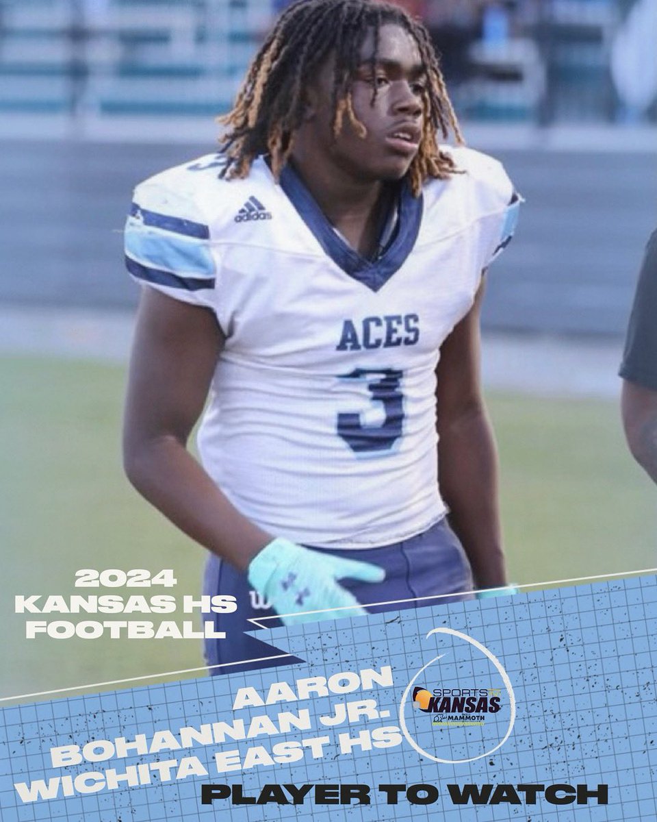 6A Player to Watch: Aaron Bohannon Jr. is expecting a breakout junior season. As a sophomore (at Wichita NW) Bohannon had 1248 rushing yards averaging 11.3 yards per carry adding 16 TDs. Now the SIK First Team Non-Senior pick has transferred to Wichita East. Bohannon said, “This