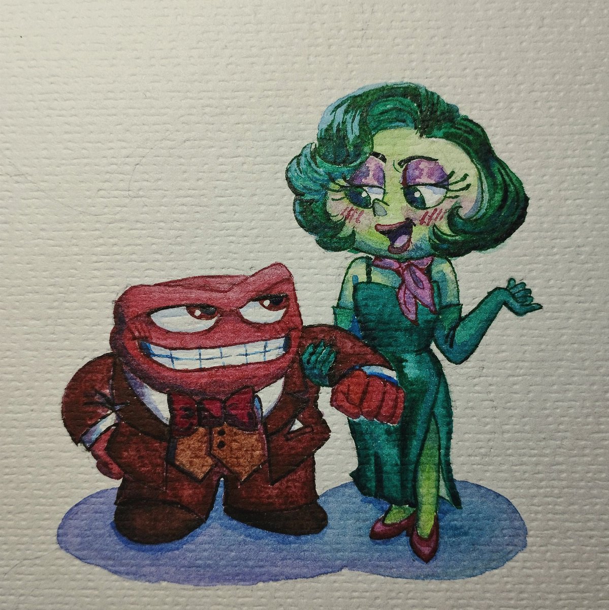 PepukaPepk's tweet photo. Я испортила свою любимую кисть.. #insideout #insideout2 #InsideOut2fanart #InsideOut2Anger #InsideOut2Disgust #InsideOutAnger #InsideOutDisgust #angerxdisgust https://t.co/9y200CMo0P