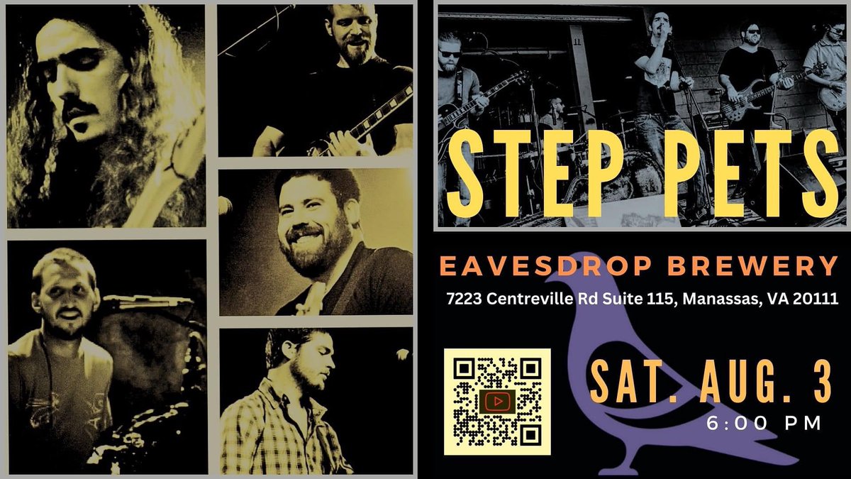 StepPetsMusic's tweet photo. TONIGHT! At @eavesdropbrewery Manassas VA https://t.co/VLOOVPH1FS
