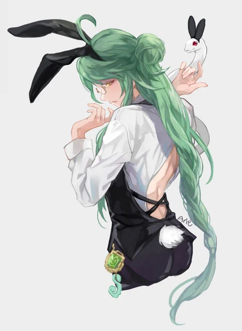 バニーの日に描き始めてた白朮先生 