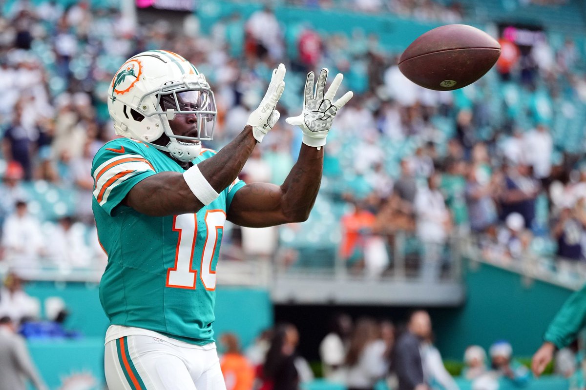 Dolphin_Nation's tweet photo. JUST IN: Tyreek Hill and the Miami Dolphins have reached an agreement on a restructured deal worth $90 million over the next three years that includes $65 million guaranteed, per multiple reports.

No new years are being added, but Tyreek should be a happy camper. https://t.co/0O11tIkFSO