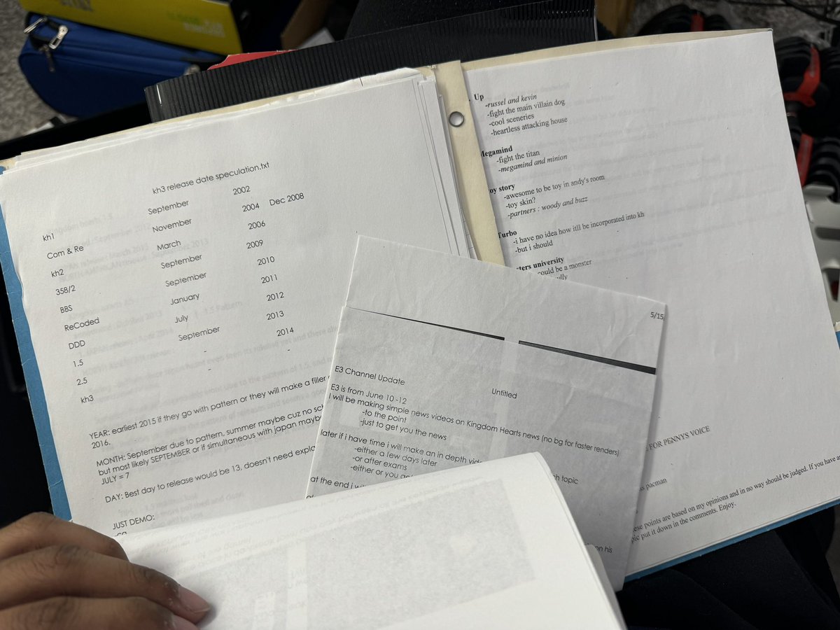 Kh_Unlimited's tweet photo. Just found this 😂 I forgot that when I started KHU, I used to print out my notes/script so I could take it to a quieter room to record https://t.co/Ncljuwx8p7