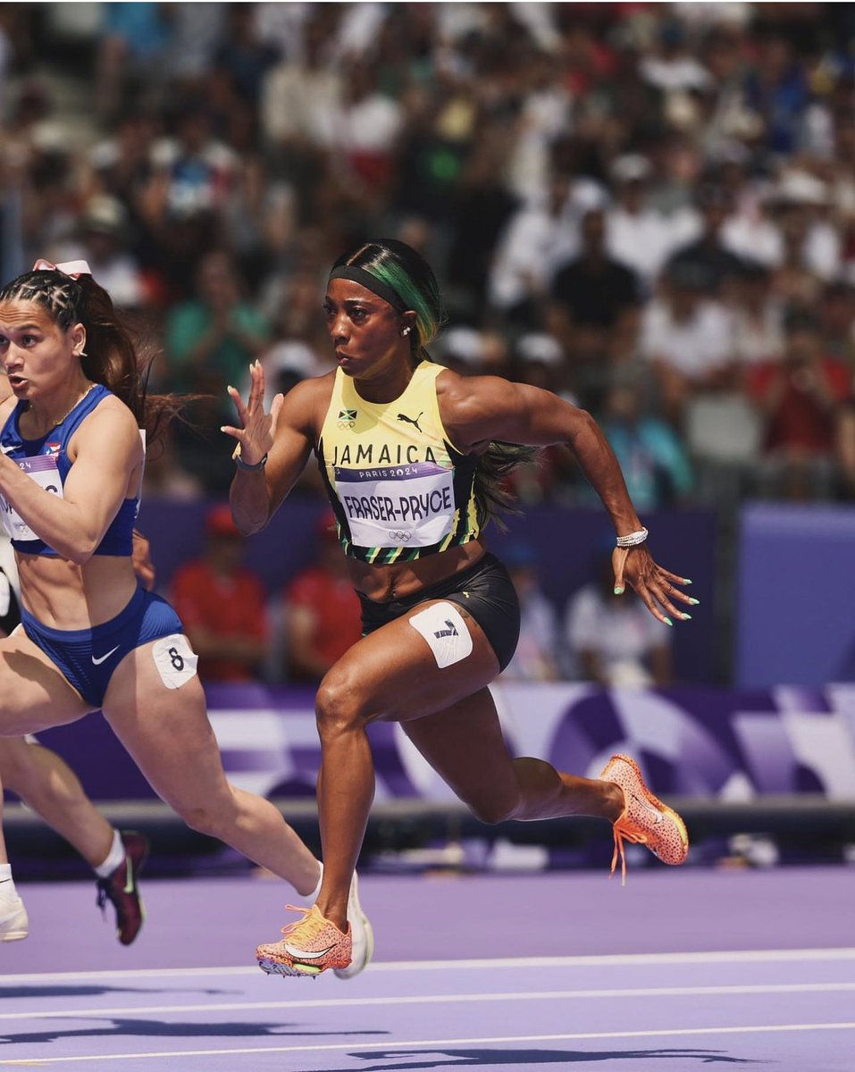TheTropixs's tweet photo. BREAKING NEWS: Shelly-Ann Fraser-Pryce has withdrawn from the 100m semi-finals in her fifth and final Olympic Games in Paris.

This will be first Olympic podium since 2004 without Fraser-Pryce on it! https://t.co/dPQpBY0MKG