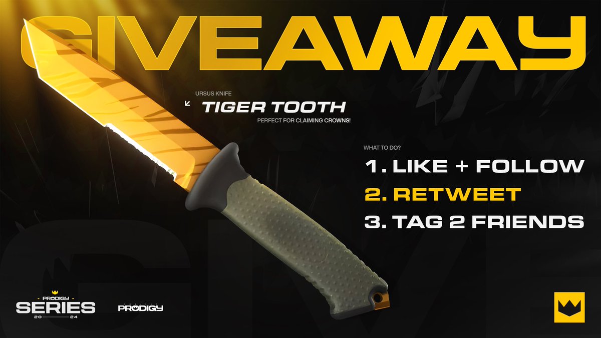 ProjectProdigyy's tweet image. To celebrate the launch of Project Prodigy Series1, we’re giving away an URSUS KNIFE | TIGER TOOTH valued at $250!

❓How to enter: Check the post for details 
🏆 Winner announced on August 18th!

Good luck! 🤞🏻

#giveaway #CS2 #ProdigySeries1