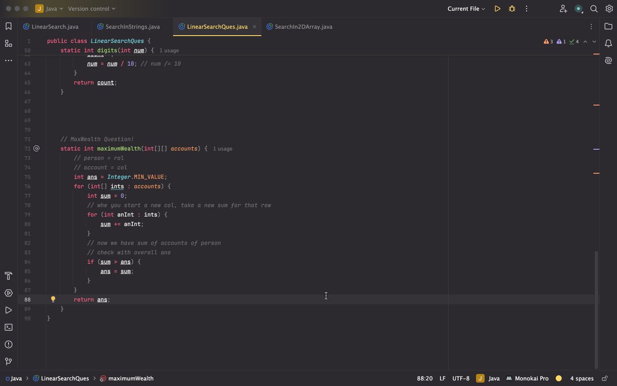 SwaroopMane22's tweet photo. Day 9 of learning Java

Today I solved some more questions! https://t.co/cxHnhmsdvn