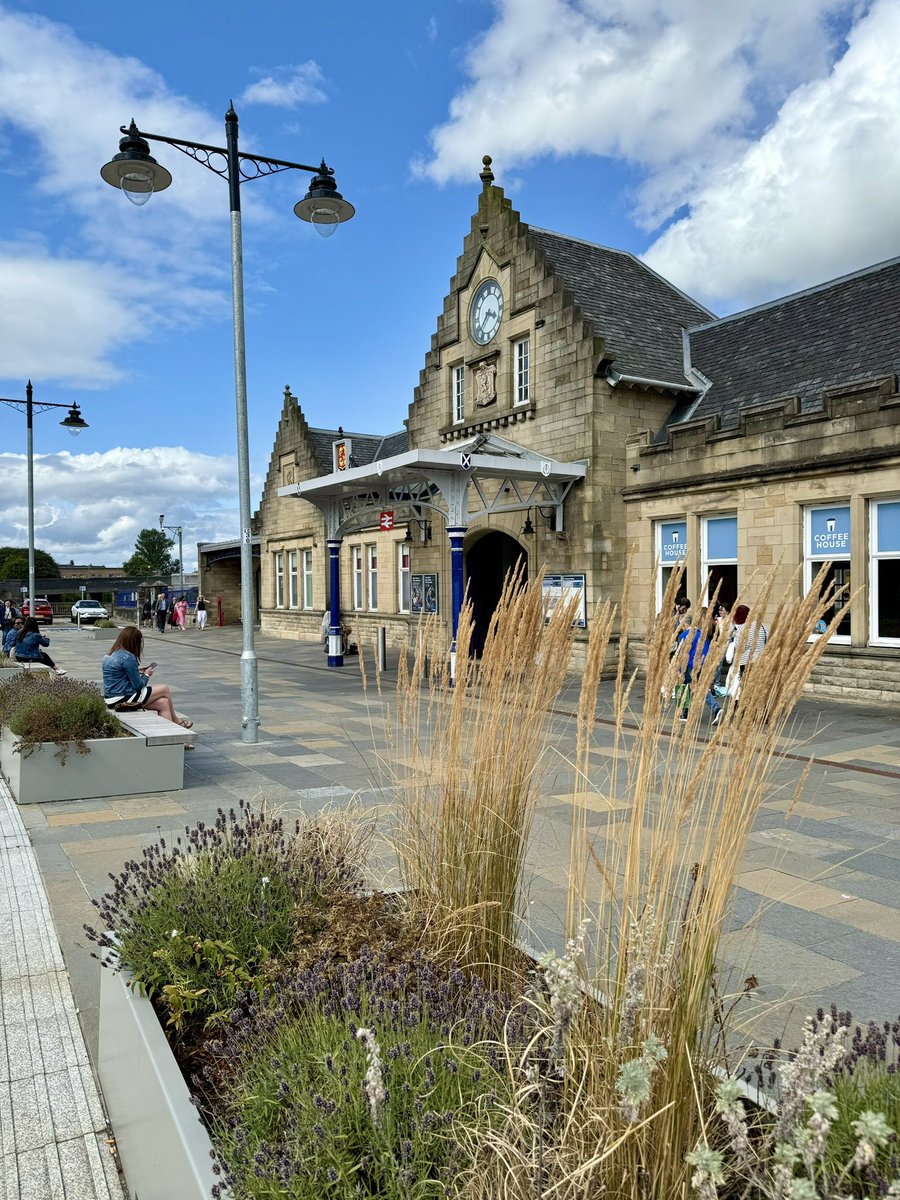 Saturday afternoon sun outside <a href="/ScotRail/">ScotRail</a> Stirling station.