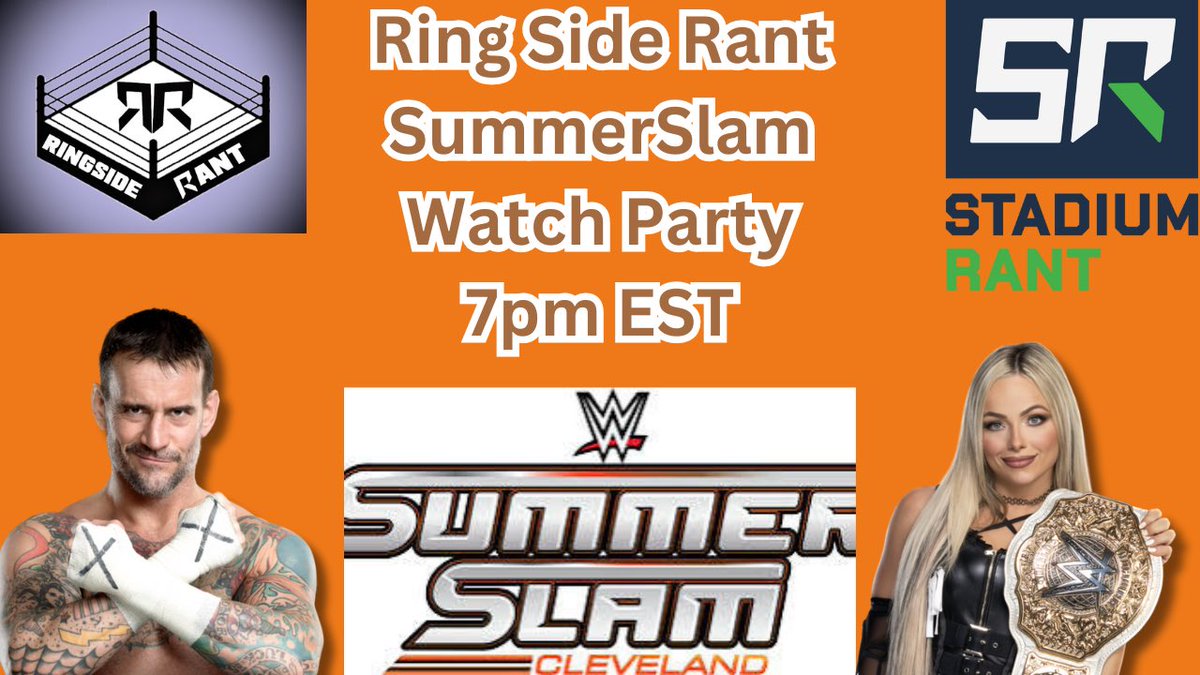 WATCH PARTY INCOMING!
Chillen out at 7est watching #SummerSlam w the Ring Side Rant boys! Gonna be a whole lotta fun. Come chat w us while we watch the show!

youtube.com/@stadiumrant?s…