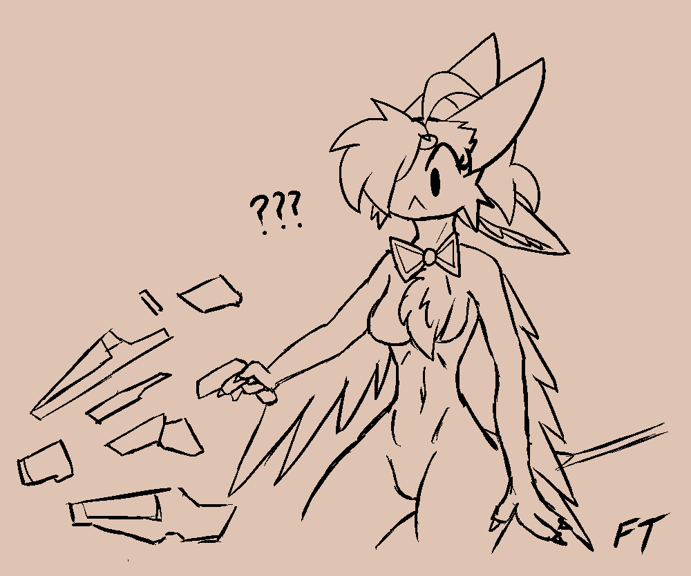FlakTaryd's tweet photo. A quick sketch of Umbriel for @FathomFloof . Umbriel holding a funny, self assembling pistol, originally for Art Fight but decided to skip this years, and a bit rushed but hope you still like it :3 

#Avali https://t.co/3JopJUJZod