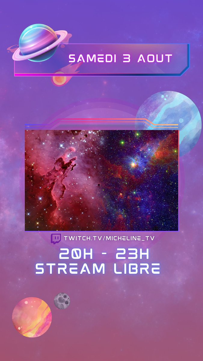 📢 DÉBUT DU STREAM 🔴

✅  twitch.tv/micheline_tv