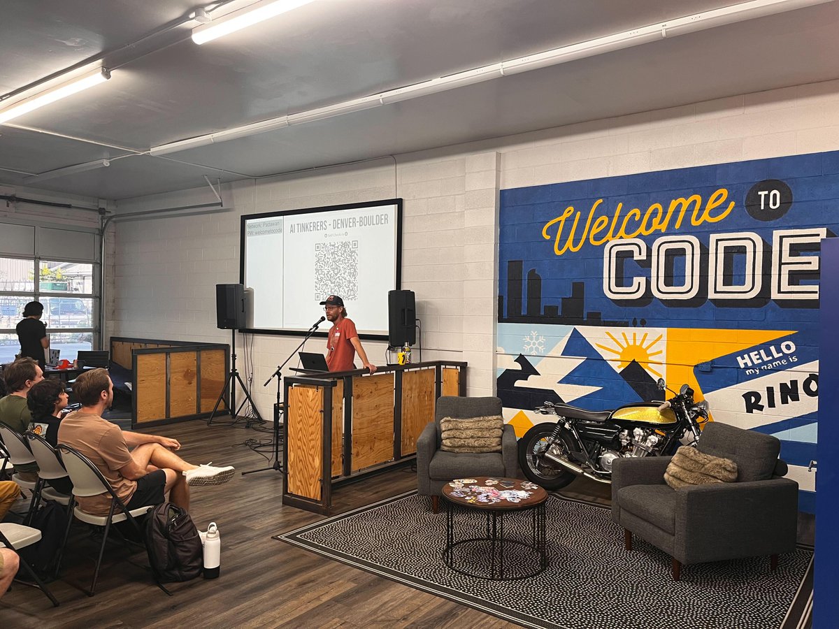 GroqInc's tweet image. It&apos;s exciting to see the Denver Multimodal Hackathon take off! Can&apos;t wait to see what&apos;s built on Groq. Thanks to all the co-sponsors - @AITinkerers Denver-Boulder, @twelve_labs, @BuildWithFocus, @brainwavecoop, @freeplay_ai &amp;amp; @CodeTechTalent.