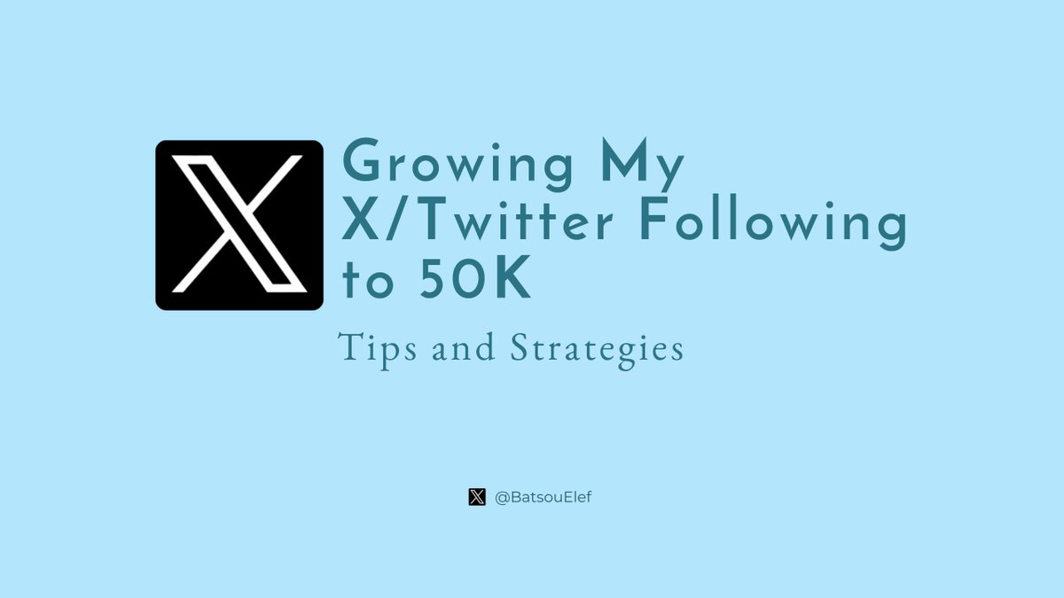 BatsouElef's tweet image. A lot of people have asked me how I grew on X/Twitter.

Since I reached 50K, I decided to write an article about it... (Link below) 🔗👇

#hashnode
