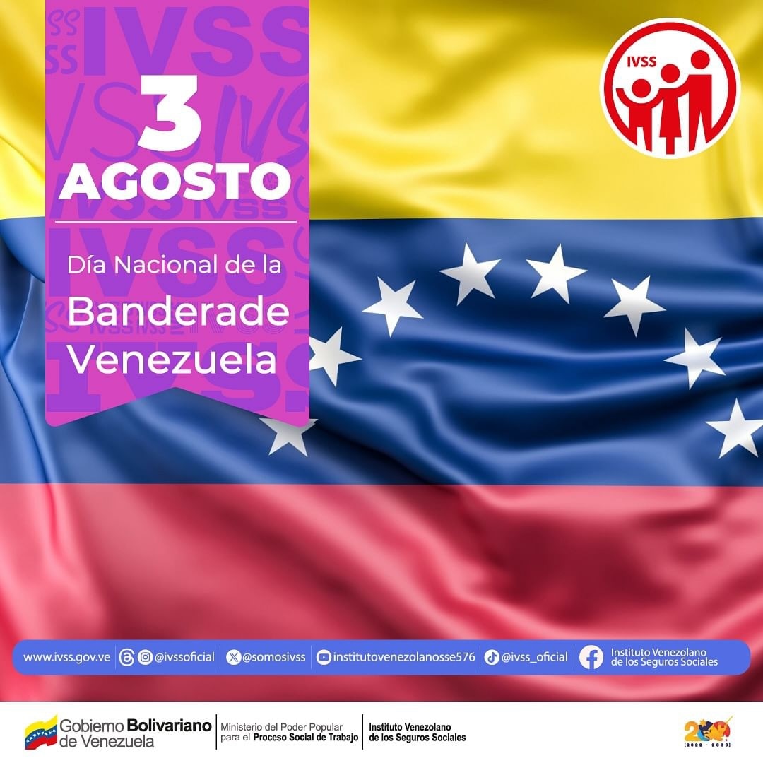 Cada 3 de agosto se celebra el día de la Bandera Nacional, en honor al Generalísimo Francisco de Miranda.

 #PaísDeOchoEstrellas

<a href="/nicolasmaduro/">Nicolás Maduro</a> <a href="/florescilia/">Cilia Flores</a> <a href="/MagaGutierrezV/">Magaly Gutiérrez Viña</a> <a href="/delcyrodriguezv/">Delcy Rodríguez</a>