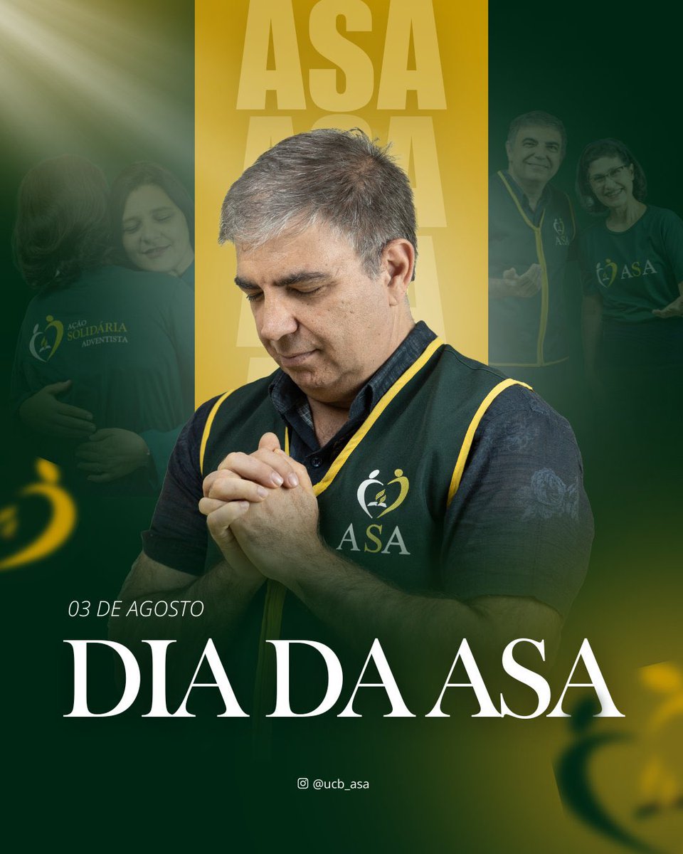 Assim como Jesus fez, cuidar de pessoas é uma missão,parabéns a ASA! <a href="/ADRABrasil/">adrabrasil</a> <a href="/AdventistasARF/">Adventistas Rio Fluminense</a> <a href="/vanilson76/">Vanilson Fontes</a> <a href="/oisaracunha/">Sara Cunha</a> @otaviobarretoo <a href="/AdvNortePara/">Adventistas Norte Pará</a> <a href="/adventistasnsr/">Adventistas Norte Sul-Rio-Grandense</a> <a href="/AugustoFelix10/">Augusto Felix</a> <a href="/prertonkohler/">Erton C Köhler</a> <a href="/presidenciadsa/">Pr. Stanley Arco | Oficial</a> <a href="/prlcpaulino/">Pr. Luciano Paulino</a> <a href="/washingtonlf/">washington ferreira</a> <a href="/odailson_ucb/">Pʀ Oᴅᴀɪʟsᴏɴ Fᴏɴsᴇᴄᴀ</a> <a href="/PrLMPinto/">Luis Mário</a> <a href="/TVNovoTempo/">Novo Tempo</a>