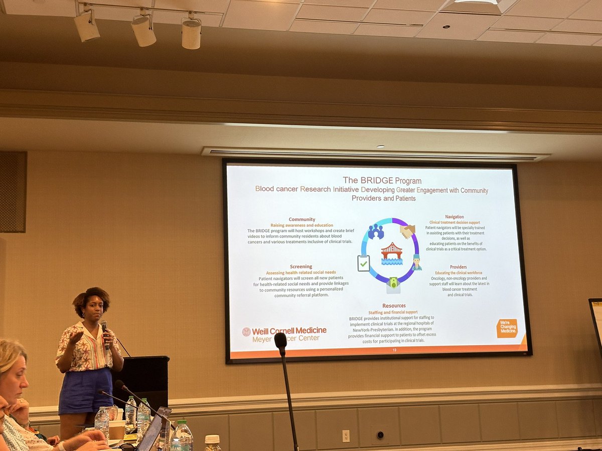 FunchainMD's tweet photo. Calling all cancer center admin 📢Specific points where we can expand bandwidth and personnnel to address the lack of diversity in clinical trials -Kellie Jack @WeillCornell #WIM2024 @AIMatMelanoma 🙏🌎 https://t.co/D2SFHRCod3