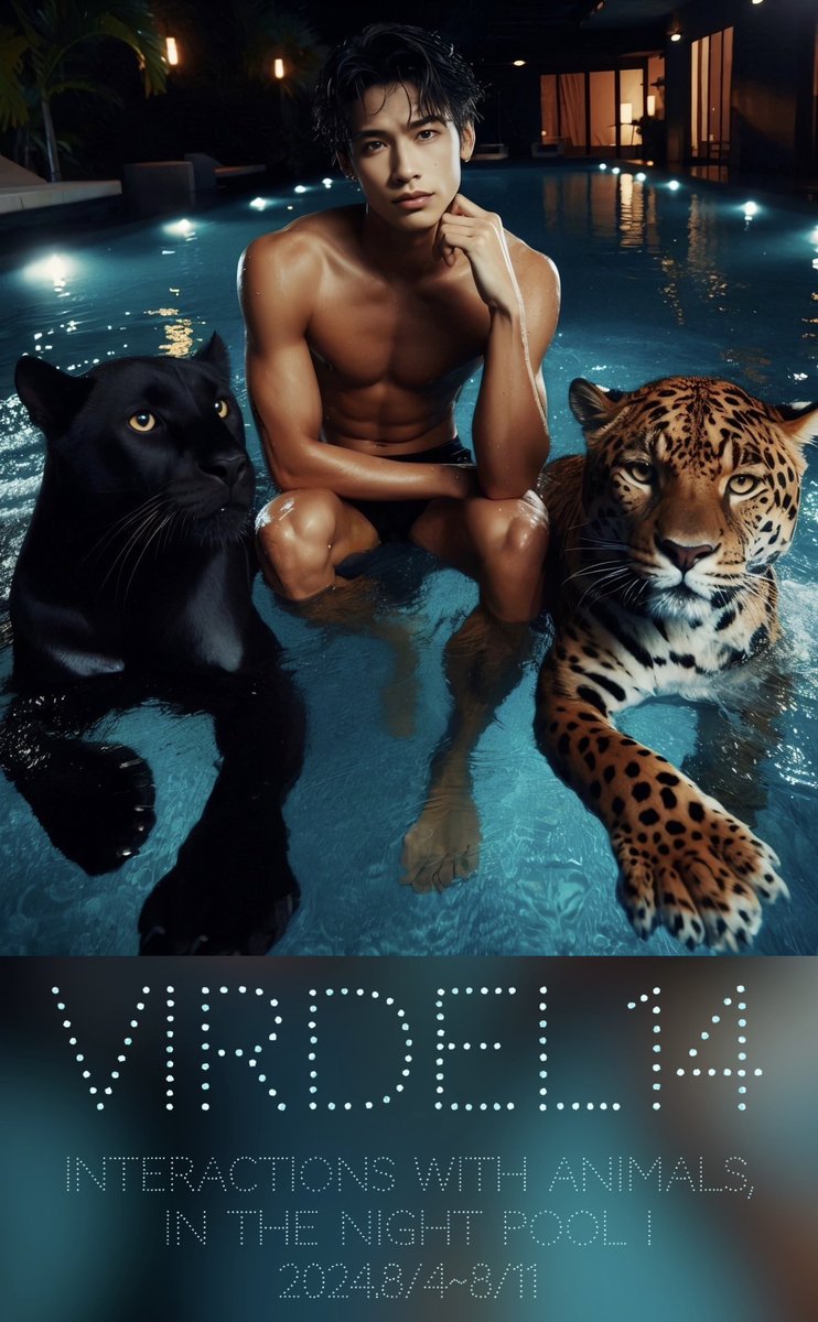 VIRDEL_official's tweet photo. Please join us event of VIRDEL's AI generation photo.And be healed !
Theme:Interactions with animals,
in the night pool!🦦🐅🐩🦒🐘
(Holding period) 2024.8/4~8/11
🏷️#VIRDEL_14 🏷️#ふれあいナイトプール
#AIart #AI_model #VIRDEL https://t.co/aOOE0EQSOM