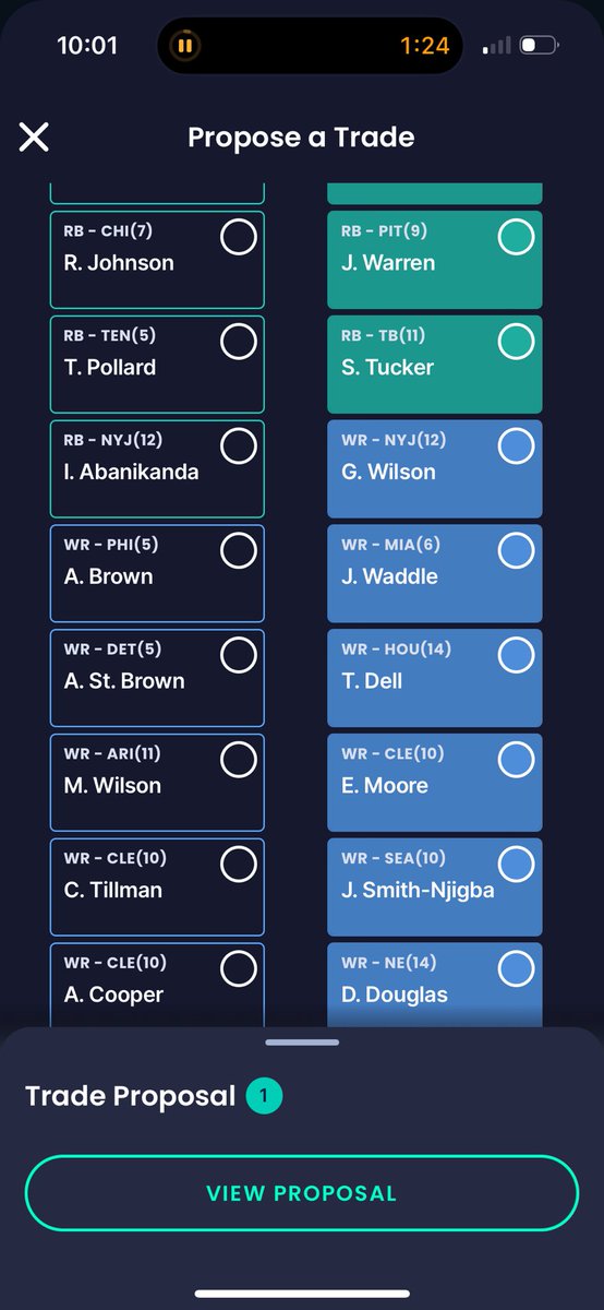 trapicalfarms's tweet photo. I’m trying to trade for Dalton Kincaid in my dynasty fantasy league. 

My team is on the left, his is the right. What would be a fair trade for him? Need all y’all’s help!! #FantasyFootball #fantasyhelp https://t.co/AT6sR0s4kJ