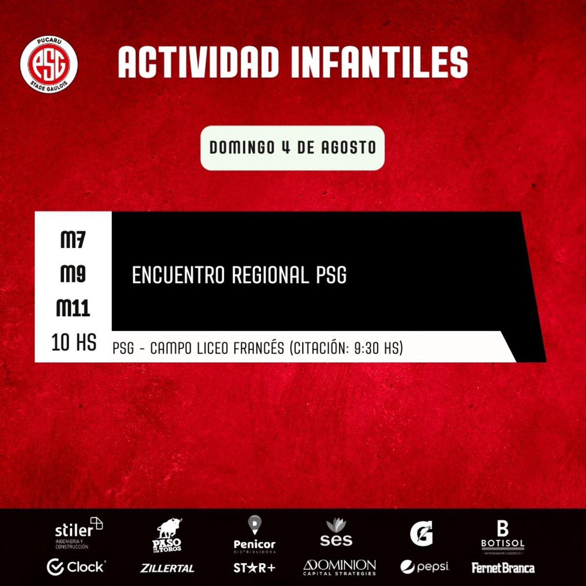 PSG_Rugby's tweet photo. Sábado con gusto a casa 🏡🏉

Primera:
🫱🏻‍🫲🏼 vs. @lobosclubpde - ⏰ 15:45 hs
Inter:
🫱🏻‍🫲🏼 vs. @trouvillerugby - ⏰ 14 hs

🏟️: Campo Liceo Francés 

¡Además, un domingo con toda la acción de Juveniles e infantiles en PSG 🔴⚪🔴! https://t.co/ktyazTYPfx
