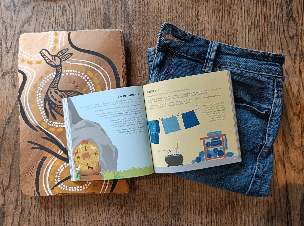 Earth pigments and dyes in the olden days...🧡🤎💙
Two pages from my new book 'Our colourful world'. 
£12.99 incl. postage (UK mainland only).

#colour #color