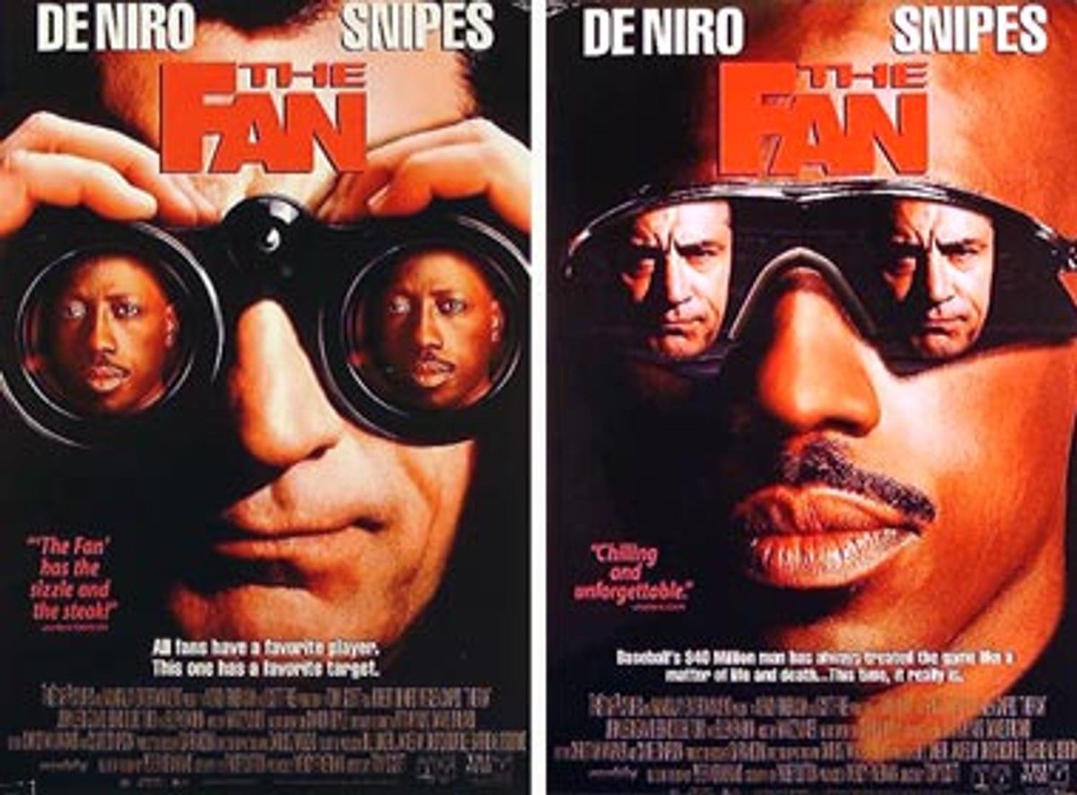 Derek_Eads's tweet photo. @PosterSpy They’re both CLEARLY ripping off 1996’s “The Fan”. https://t.co/z3ZiAgpBiB