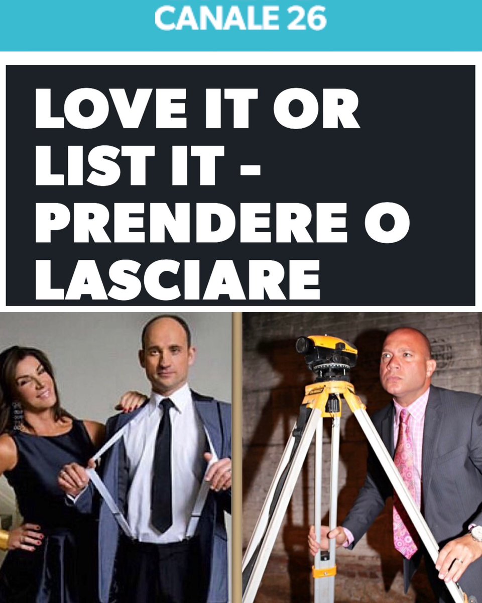 #ITALIANSTYLE! 🇮🇹

I absolutely love my fans! They sent me this and said that “I’m watching you on TV in Italy right now”! You speak Italian so well… Lol…

“Love It or List It” - “Prendere O Lasciare”

#Baci!! 💋💚🤍❤️

ERIC EREMITA
Nest Seekers INTERNATIONAL
Luxury REALTOR®️/