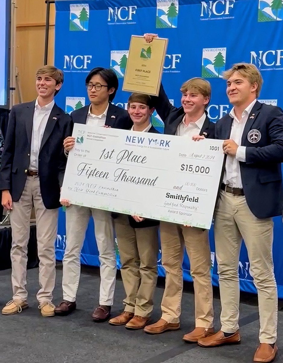 Ok, so maybe augury isn't a joke (see earlier post). Neither are giant checks. Congratulations to the MBA Envirothon team for bringing home gold in that other international competition going on right now. Truly a remarkable feat!!!