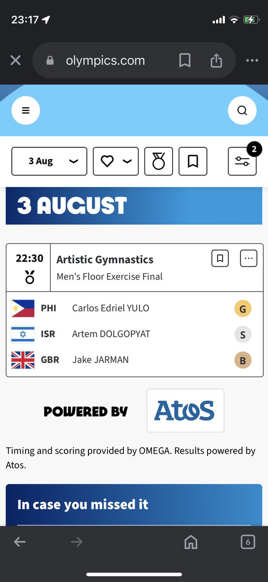 ako_elly's tweet photo. フィリピンが体操でとっとぁぁぁぁあ！
So happy for the first #gold for #Philippines in #Paris2024Olympic https://t.co/HQ87yQP0wf