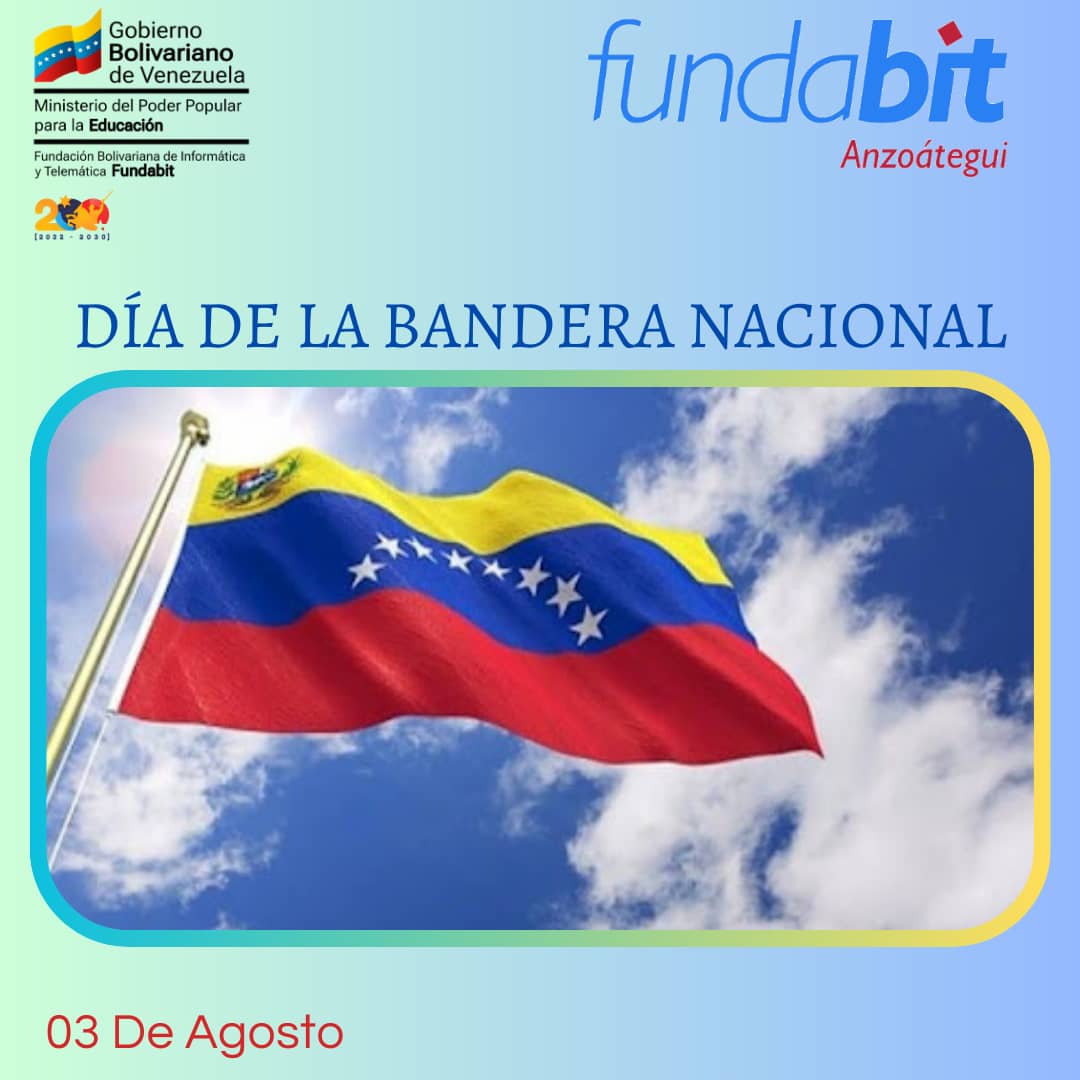 AnzFUNDABIT's tweet photo. #Efemérides El Día de la Bandera Nacional se celebra en honor al Generalísimo Francisco de Miranda, que junto a su Expedición Libertadora en 1806 tocó tierra venezolana en la Vela de Coro y ondeó por primera vez en el país la bandera tricolor.

#SomosFundabit https://t.co/kvz24kfYsg