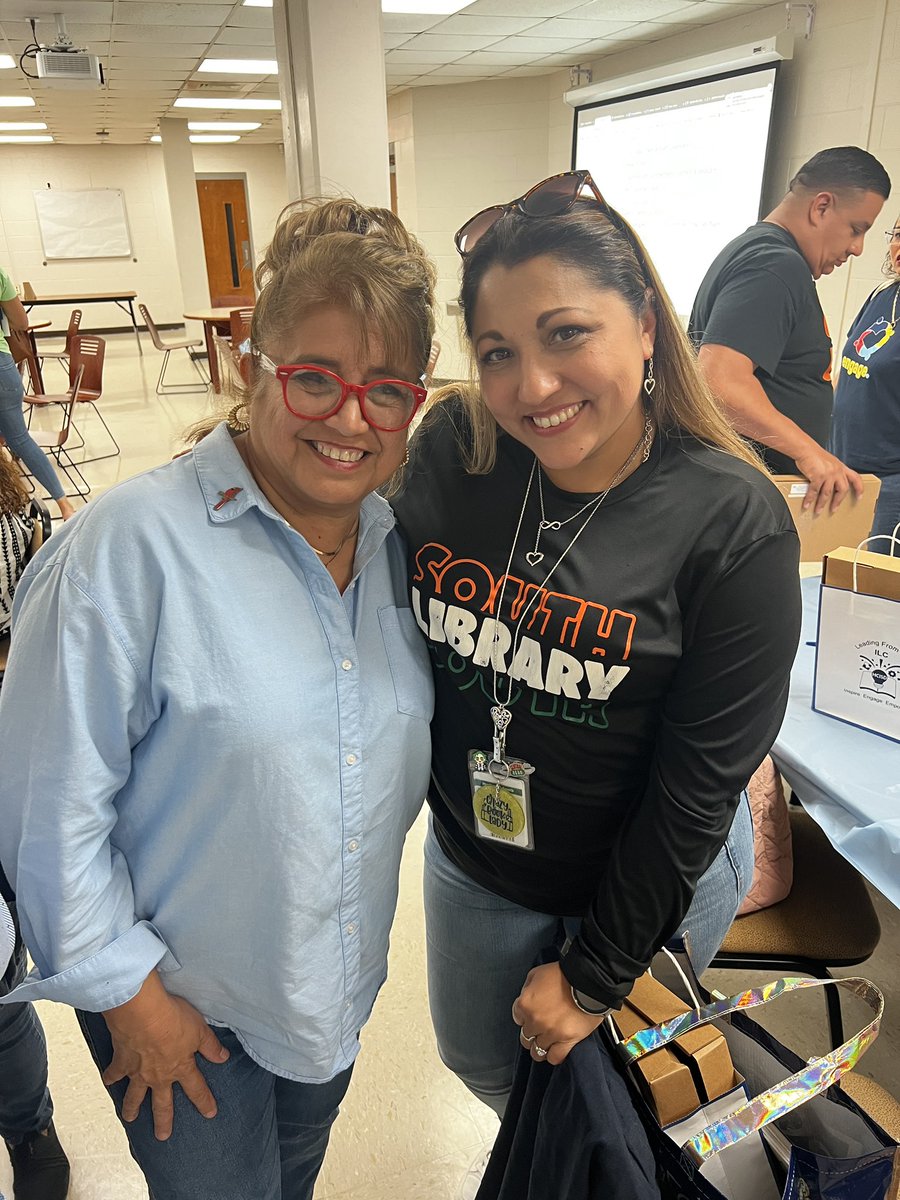 Harlingen High School and Harlingen High School South Library Media Specialists ready to take on the new year! #HCISDChampions <a href="/South_Library/">HHSS Library</a>