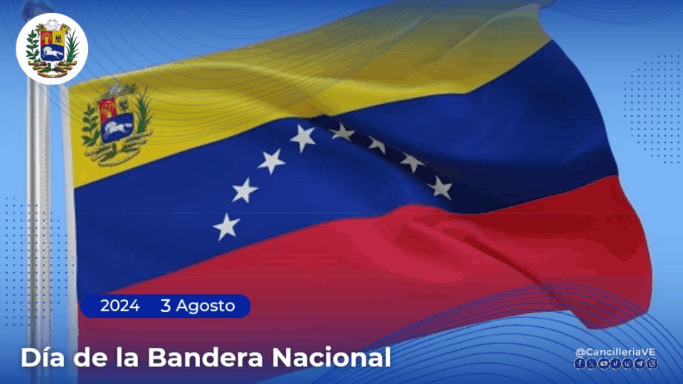 🗓️#Efeméride | ¡Hoy celebramos nuestro tricolor!, símbolo de nuestra historia, nuestra lucha por la libertad y nuestra identidad como venezolanos. 

¡Orgullosos de ser parte de esta gran nación!