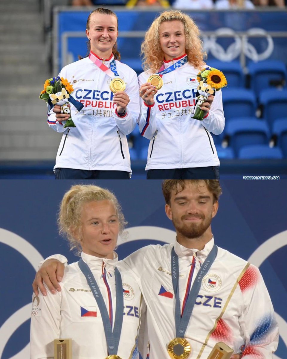 Giacn11's tweet image. #Siniakova is probably the best doubles player out there. She is so good that whoever she teams up with will get a title. And now she has two gold medals for mix doubles and doubles. Impressive 🥇 🥇 #Czechia 🇨🇿 is lucky to have her.