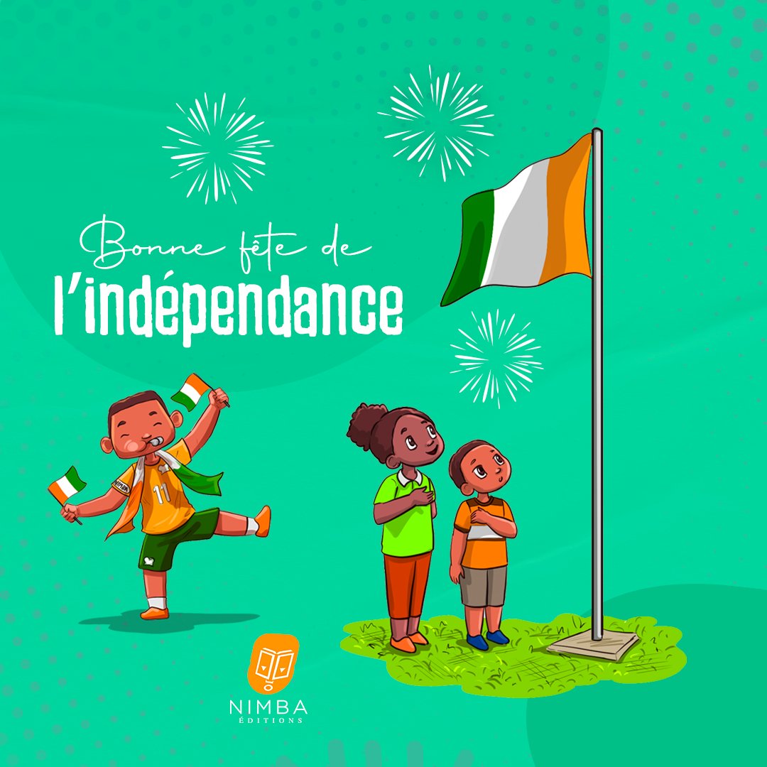 Nimba souhaite une bonne fête de l'Indépendance 🇨🇮. 
#nimbaeditions #cotedivoire
