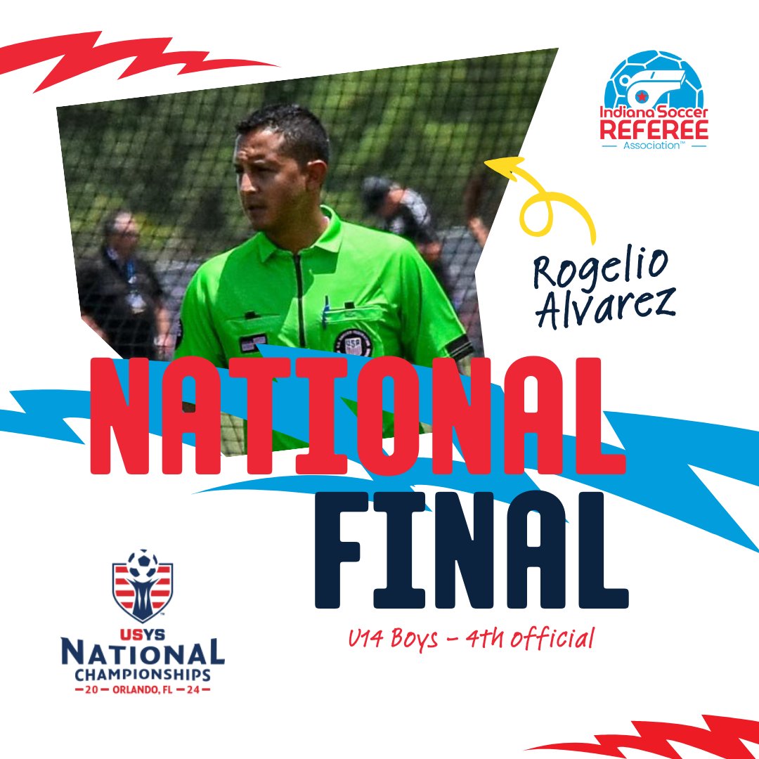 insoccerref's tweet photo. Congratulations to Adrian, Brian, Dana, and Rogelio for earning a National Final in Orlando, FL last month! #INsoccerRef #USYS #NationalFinals https://t.co/Cjv98RQBdD