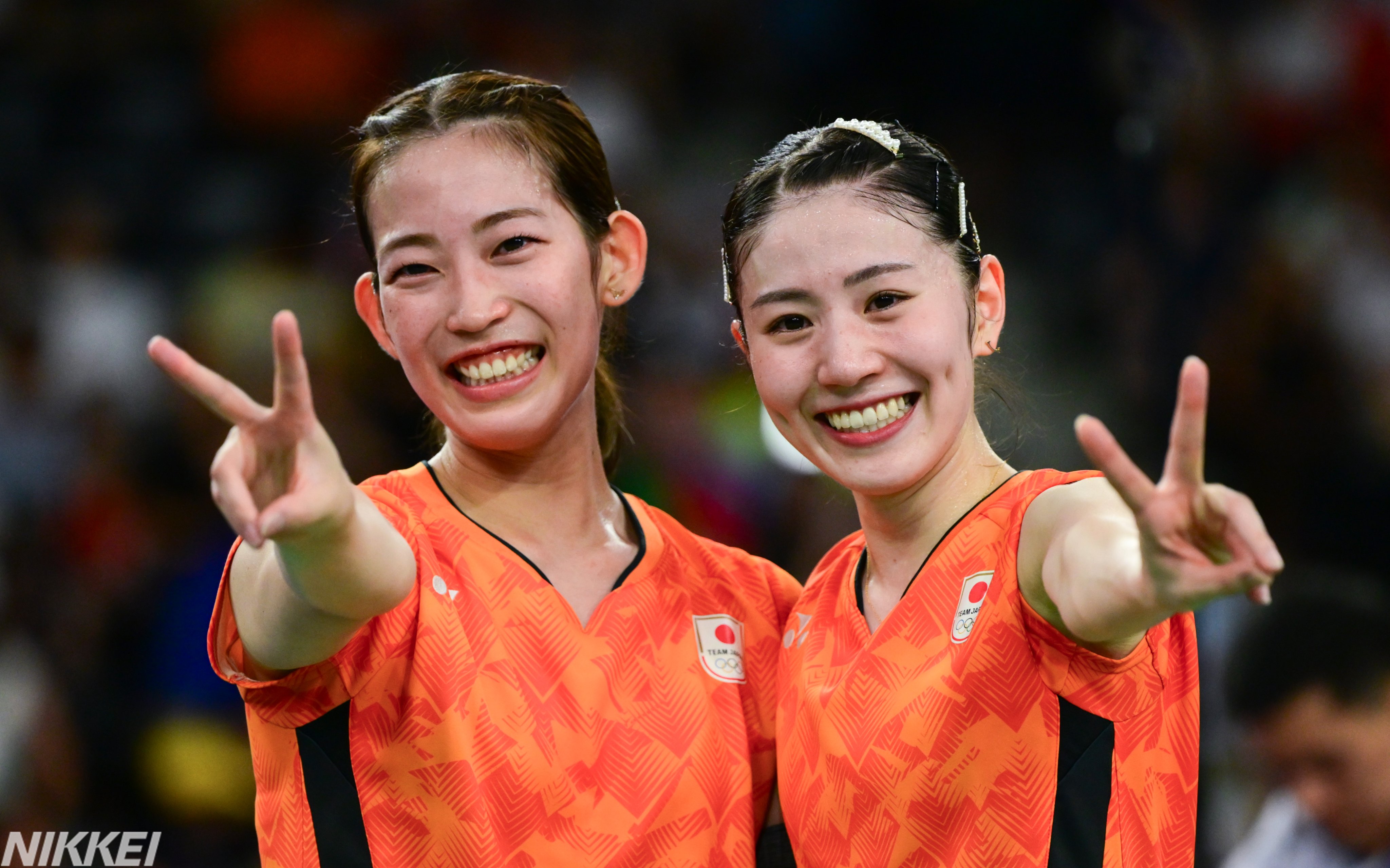 パリ五輪バドミントン日本代表 志田千陽 松山奈未 くから シダマツ直筆サイン入りA4 パリ五輪バドミントン日本代表 志田千陽 松山奈未 くから シダマツ直筆サイン入りA4