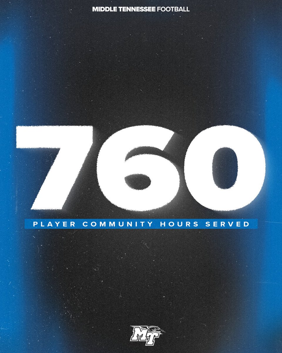 MT_FB's tweet photo. Thank you Middle Tennessee for allowing Blue Raider Football to serve this community. We wanted to create connection and formulate transformative relationships within our footprint. Can't wait to see you this fall.
#BlueCollarProject
#BoroBuiltMiddleMade https://t.co/re3aPV6B4S