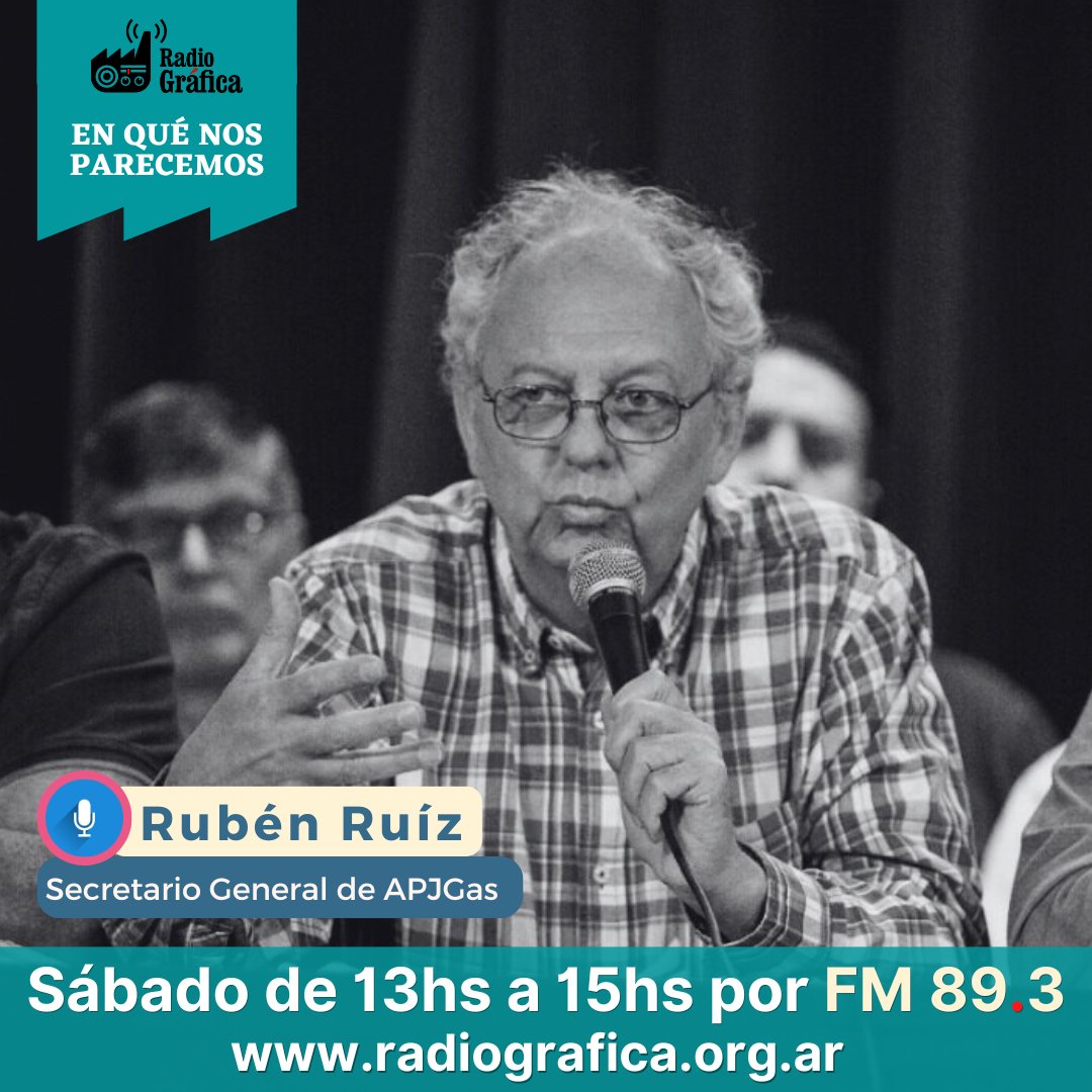 🎙️¿Qué pasa entre el gobierno nacional y la provincia de Buenos Aires por la planta de gas licuado?
Rubén Ruiz, Secretario General de <a href="/APJGas_CTA/">APJGAS</a> nos lo explicará en <a href="/radiografica893/">Radio Gráfica</a> 
#EnQueNosParecemos con la conducción de <a href="/vivianelem/">Vivian Elem</a> #RodolfoColangelo y <a href="/jb_benedetti/">jorge benedetti</a>